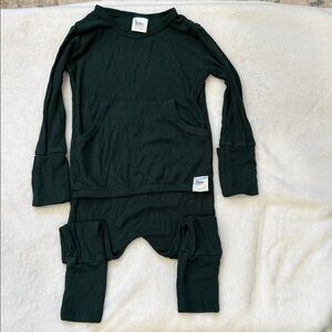 Ready Set Romper Dark Green Baby Romper